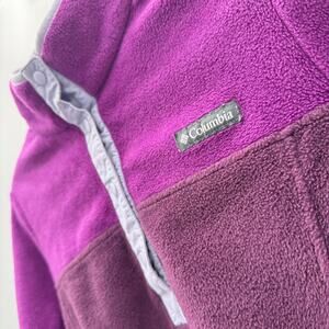 Columbia Fleece Jacket Womens Small Colorblock‎ Full Zip Outdoor Hiking
